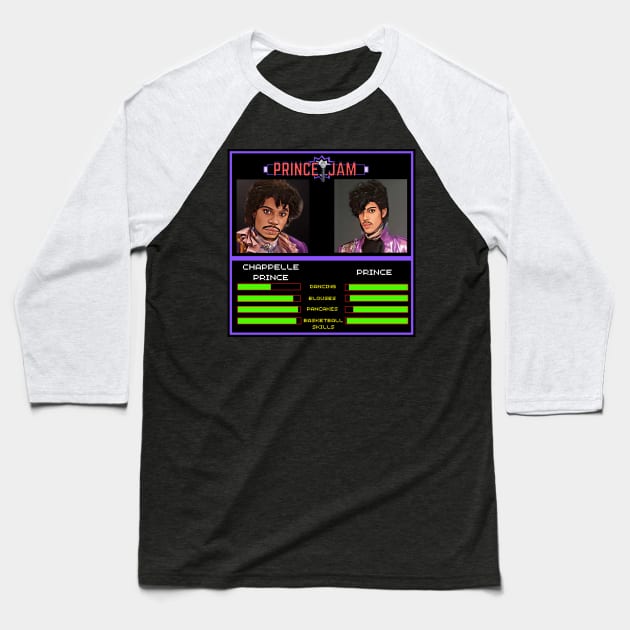 Prince vs Chappelle Prince - Prince Jam Edition Baseball T-Shirt by M.I.M.P.